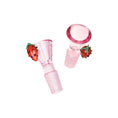 Load image into Gallery viewer, Pulsar Fruit Series Strawberry Cough Herb Pipe Glow Duo - 10" / 14mm F