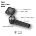 Laad de afbeelding in de Gallery-viewer, Jane West Outdoor Silicone Pipe