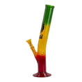 Laad de afbeelding in de Gallery-viewer, Rasta Colored Glass Water Pipe w/ Lion Logo (13.5")