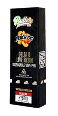 Load image into Gallery viewer, Butter OG Delta 8 Live Resin Disposable Vape 2G - Peach OG (Indica)