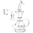 Cargar la imagen en la vista de la galería, Pulsar Kicked Back Recycler Rig - 7.5" / 14mm F / Clear