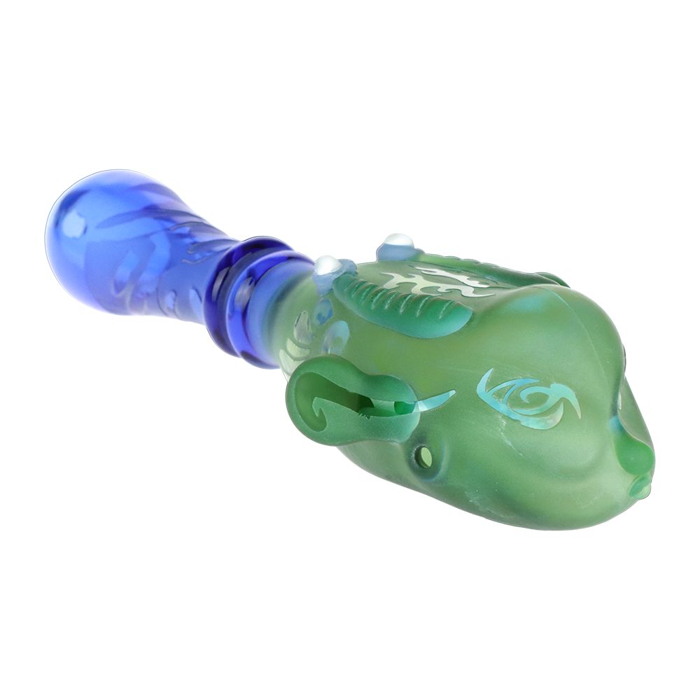 Braids of Avatar Sandblasted Glass Hand Pipe - 5.75"