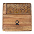 Laad de afbeelding in de Gallery-viewer, Ongrok Premium Natural Acacia Wood Tray | 9.5" x 9.5"
