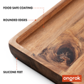 Laad de afbeelding in de Gallery-viewer, Ongrok Premium Natural Acacia Wood Tray | 9.5" x 9.5"