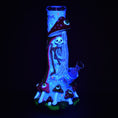 Load image into Gallery viewer, Sneaky Skeleton And Watchful Fungi Glow In Dark Beaker Water Pipe-12.5" / 14mm F