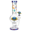 Laad de afbeelding in de Gallery-viewer, Pulsar Rings of Saturn Bubble Base Glass Water Pipe - 12.75" / 14mm F