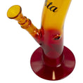 Laad de afbeelding in de Gallery-viewer, Rasta Colored Glass Water Pipe w/ Lion Logo (13.5")