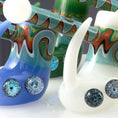 Laad de afbeelding in de Gallery-viewer, Crush Fang Dual Galaxy Marbles Bubbler Pipe