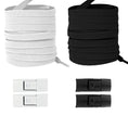 Load image into Gallery viewer, New Without Ties Elastic Laces No Tie Shoe Laces Press Lock Shoelaces Sneaker Kids Adult 8MM Widened Flat Shoelace for Shoes