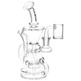 Cargar la imagen en la vista de la galería, Pulsar Kicked Back Recycler Rig - 7.5" / 14mm F / Clear