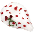 Load image into Gallery viewer, White Heart Red Polka Dots Glass Hand Pipe