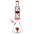 Cargar la imagen en la vista de la galería, Pulsar Love Heart Beat Glycerin Beaker Glass Water Pipe - 14" / 19mm F