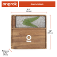 Laad de afbeelding in de Gallery-viewer, Ongrok Premium Natural Acacia Wood Tray | 9.5" x 9.5"