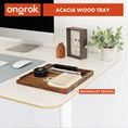 Laad de afbeelding in de Gallery-viewer, Ongrok Premium Natural Acacia Wood Tray | 9.5" x 9.5"