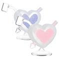 Load image into Gallery viewer, Heart Sparkles Glass Mini Rig - 4.5" / 10mm F / Colors Vary