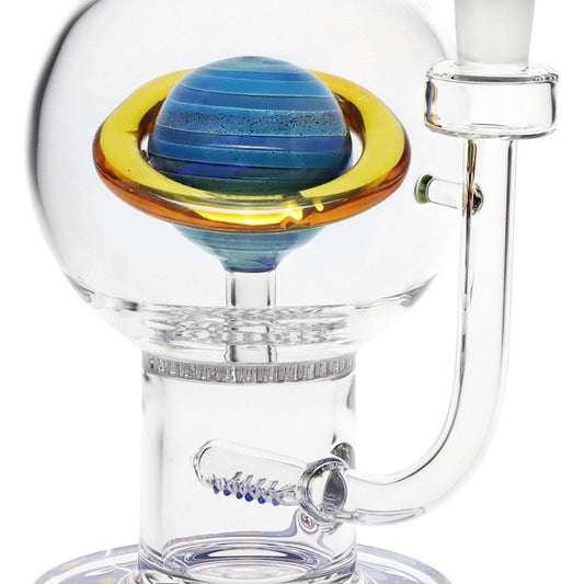 Pulsar Rings of Saturn Bubble Base Glass Water Pipe - 12.75" / 14mm F