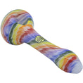 Load image into Gallery viewer, Rainbow Tie-Dye Glass Spoon Pipe