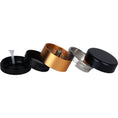 Laad de afbeelding in de Gallery-viewer, Aluminum Manually Operated Herb Mill - 5pc / 2.5" / Colors Vary