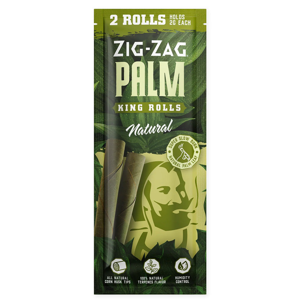 Zig Zag Natural Palm King Size Rolls | 2pk | 15pc Display