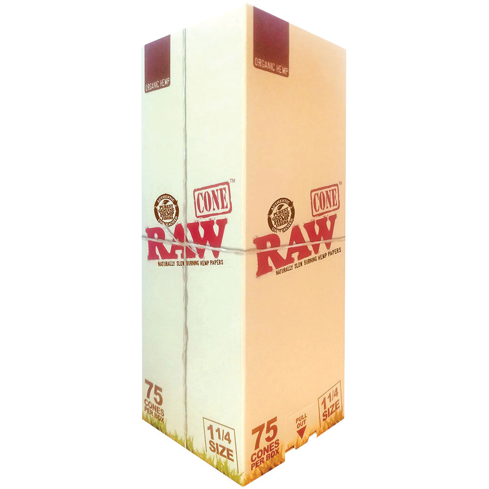 RAW Organic Hemp Pre-Rolled Cones | 75pc Box