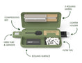 Load image into Gallery viewer, Tobox Green All-In-One Pocket Size Smell-Proof Stash Box Rolling Kit
