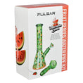 Load image into Gallery viewer, Pulsar Fruit Series Watermelon Zkittles Herb Pipe Glow Duo - 10" / 14mm F