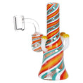 Laad de afbeelding in de Gallery-viewer, Pulsar Shroom Vision Wig Wag Glass Dab Rig - 5.75"
