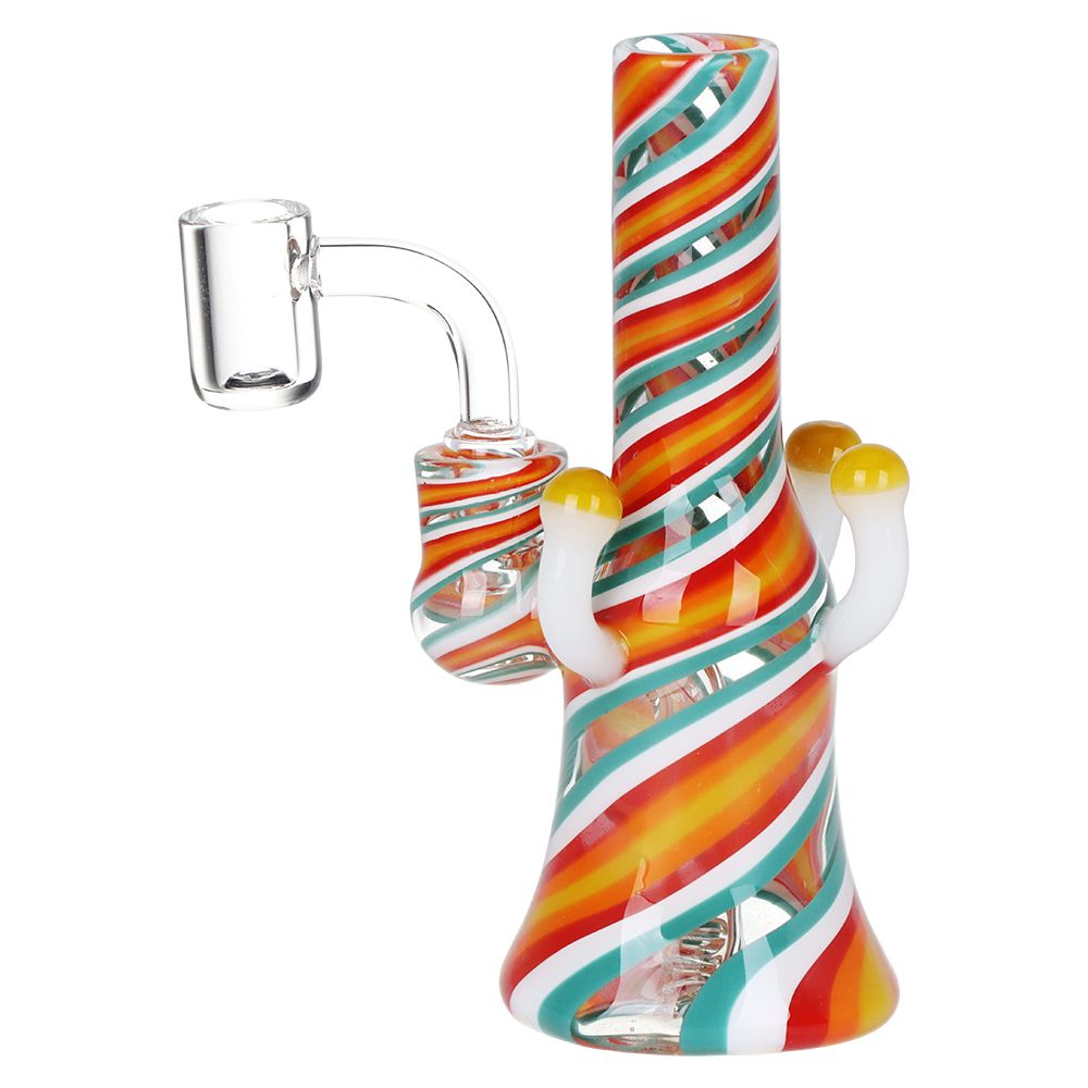 Pulsar Shroom Vision Wig Wag Glass Dab Rig - 5.75"