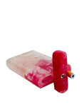 Load image into Gallery viewer, Handmade Acrylic Dugout w/ One Hitter - Red Marble

