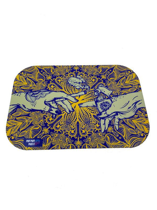 Puff & Pass metalen dienblad met magnetisch deksel - oranje
