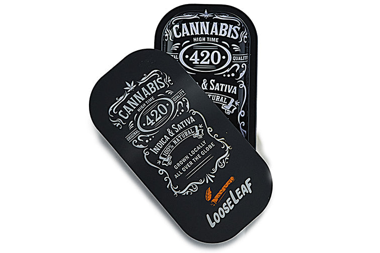 Slim 3D Holographic Metal Rolling Tray w/ Magnetic Lid (S14)