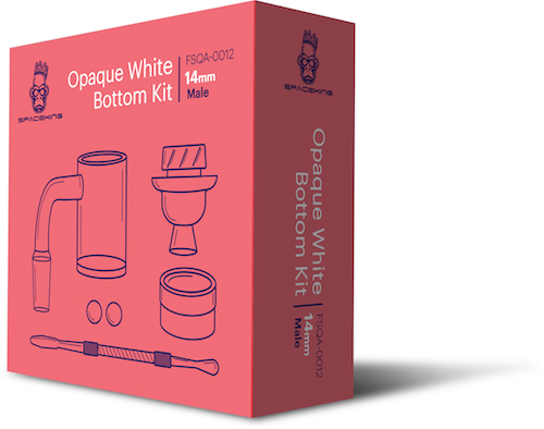Space King ondoorzichtige witte bottom banger-set