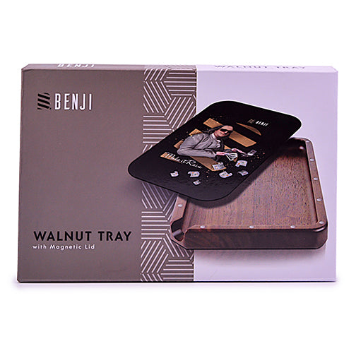 Benji - Notenhouten dienblad met magnetische dekselkit - Make it Rain