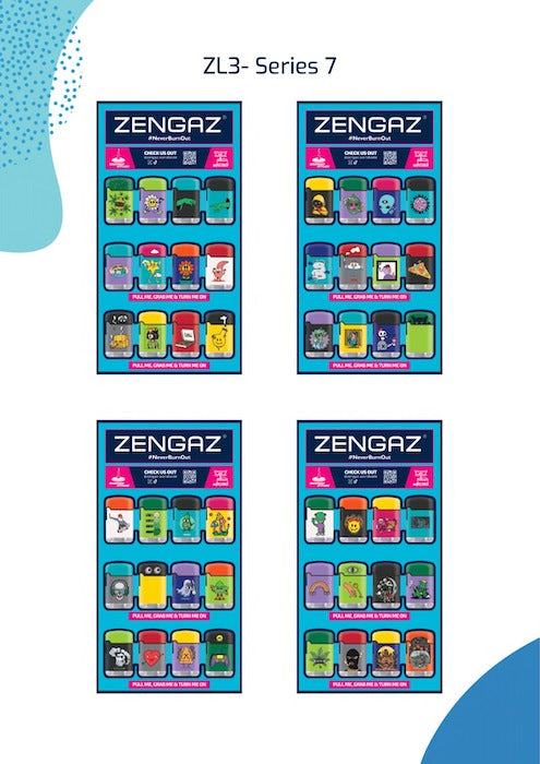 ZENGAZ Aanstekers Met Cube Display (48 stuks)