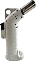 Load image into Gallery viewer, Space King powerful single jet angled flame torch lighter - Smooth Finish - Premium Quality - Adjustable Flame & Lock Function (White)