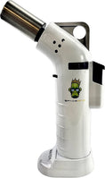 Load image into Gallery viewer, Space King powerful single jet angled flame torch lighter - Smooth Finish - Premium Quality - Adjustable Flame & Lock Function (White)