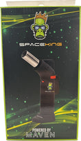 Load image into Gallery viewer, Space King powerful single jet angled flame torch lighter - Smooth Finish - Premium Quality - Adjustable Flame & Lock Function (Black)
