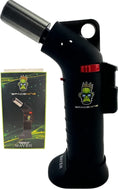 Load image into Gallery viewer, Space King powerful single jet angled flame torch lighter - Smooth Finish - Premium Quality - Adjustable Flame & Lock Function (Black)