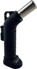 Load image into Gallery viewer, Space King powerful single jet angled flame torch lighter - Smooth Finish - Premium Quality - Adjustable Flame & Lock Function (Black)