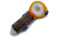 Laad de afbeelding in de Gallery-viewer, Clay Honeycomb Handpipe