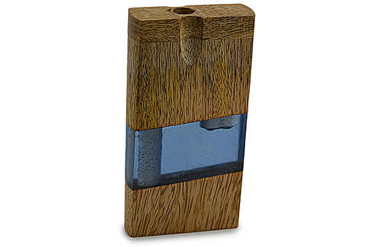 Handmade Wood & Acrylic Dugout w/ One Hitter - Blue