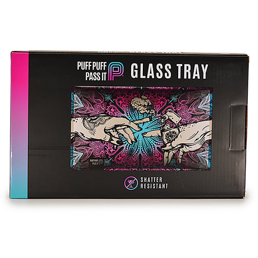 Puff & Pass Glazen Dienblad - Roze