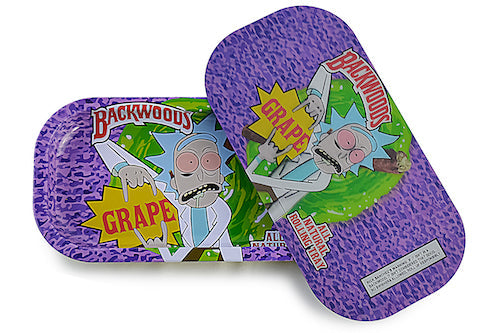 Slim 3D Holographic Metal Rolling Tray w/ Magnetic Lid