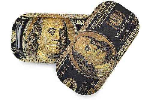 Slim 3D Holographic Metal Rolling Tray w/ Magnetic Lid