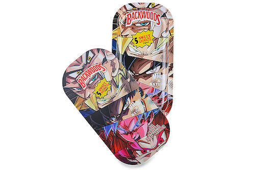 Slim 3D Holographic Metal Rolling Tray w/ Magnetic Lid