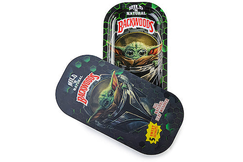 Slim 3D Holographic Metal Rolling Tray w/ Magnetic Lid