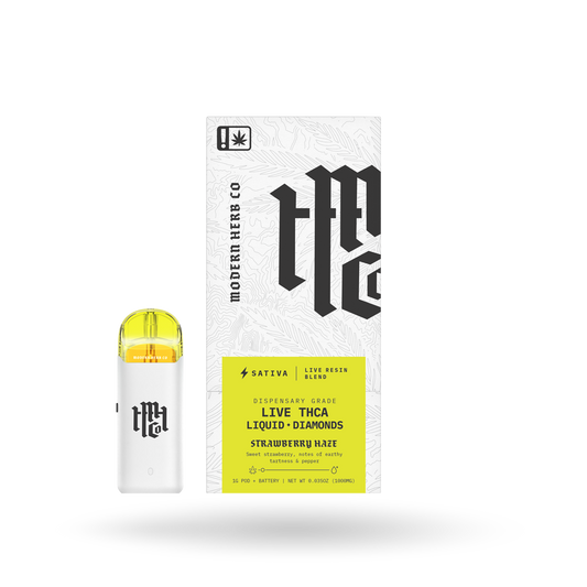 THCa Pod Kit Live Resin Liquid Diamonds: Strawberry Haze (Sativa) - 1g