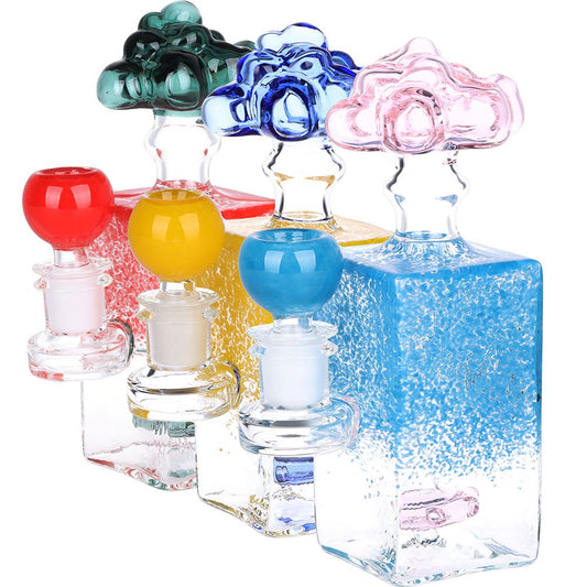 Pulsar Cloudy Sprinkles Glass Water Pipe - 6.75"