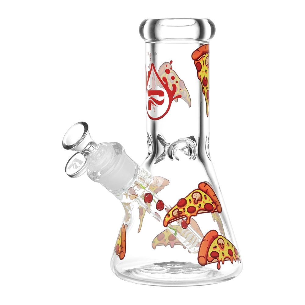 Pulsar Pizza Design Glass Beaker Water Pipe