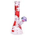 Cargar la imagen en la vista de la galería, Pinky Hearts Beaker Glass Water Pipe - 10"
